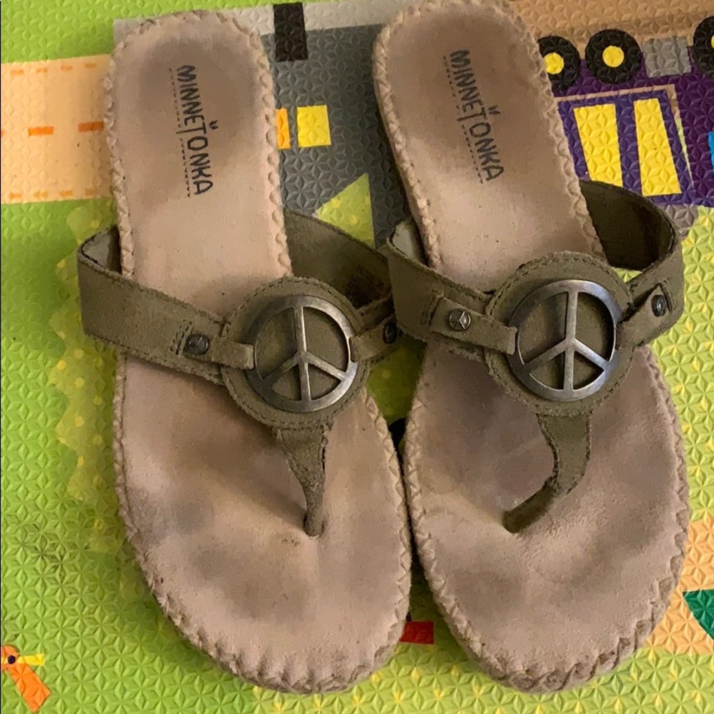 Peace sign sandals